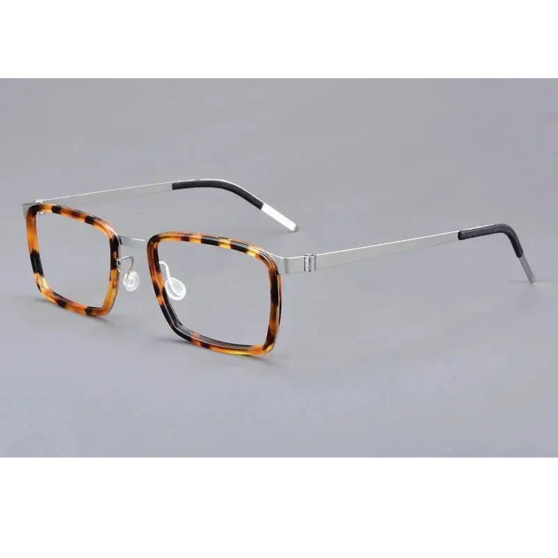 Aimee Unisex Full Rim Square Titanium Acetate Eyeglasses 199711