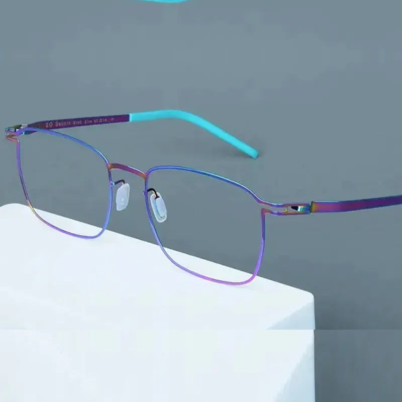 Aimee Unisex Full Rim Square Screwless Steel Eyeglasses 53143