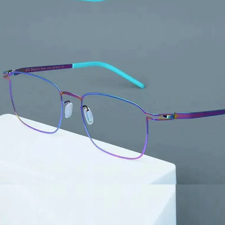 Aimee Unisex Full Rim Square Screwless Steel Eyeglasses 53143