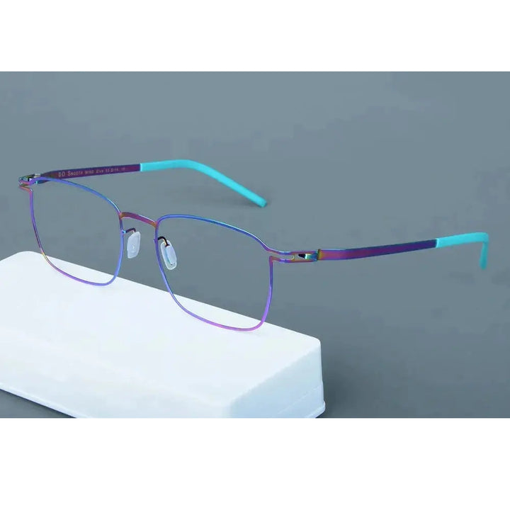 Aimee Unisex Full Rim Square Screwless Steel Eyeglasses 53143