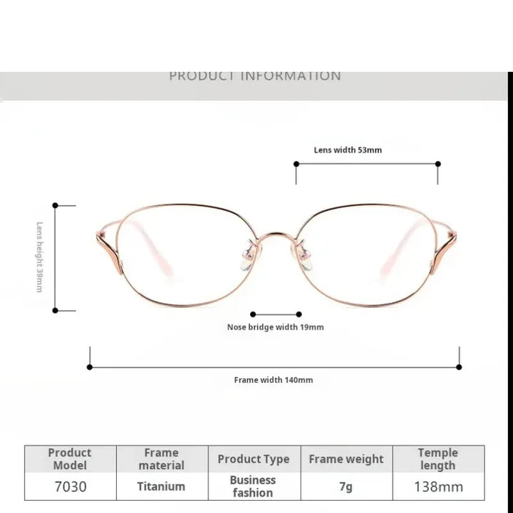 Xbora Unisex Full Rim Oval Square Titanium Alloy Eyeglasses 70301