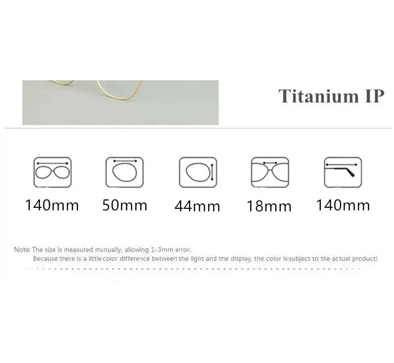 Aimee Unisex Full Rim Flat Top Polygon Titanium Eyeglasses 51541