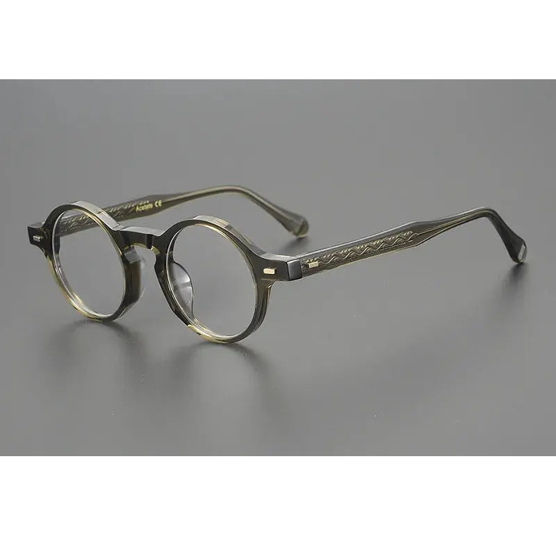Aimee Unisex Full Rim Round Acetate Eyeglasses 29532