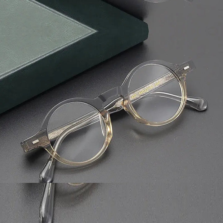 Aimee Unisex Full Rim Round Acetate Eyeglasses 29532