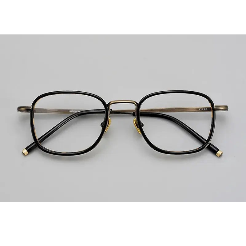 Aimee Unisex Full Rim Square Acetate Titanium Eyeglasses 21140