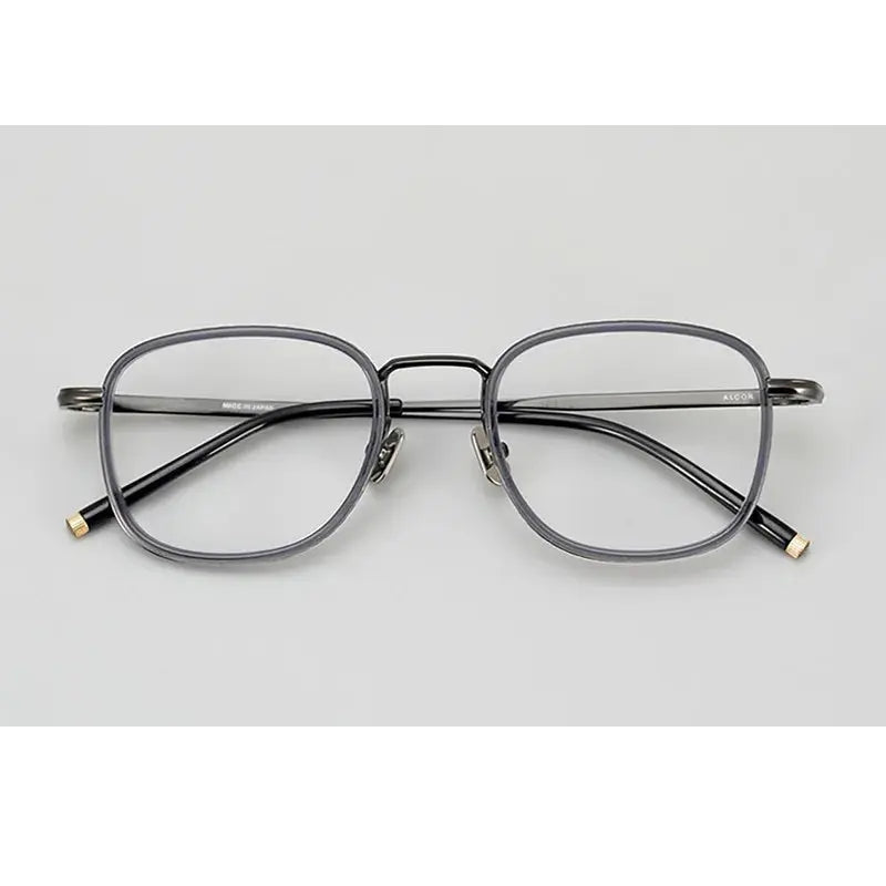 Aimee Unisex Full Rim Square Acetate Titanium Eyeglasses 21140