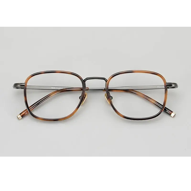 Aimee Unisex Full Rim Square Acetate Titanium Eyeglasses 21140