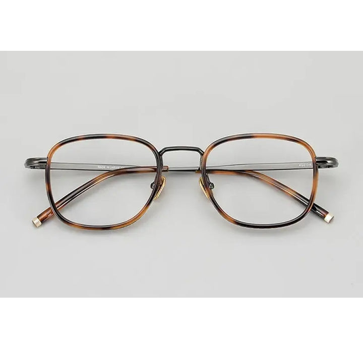 Aimee Unisex Full Rim Square Acetate Titanium Eyeglasses 21140