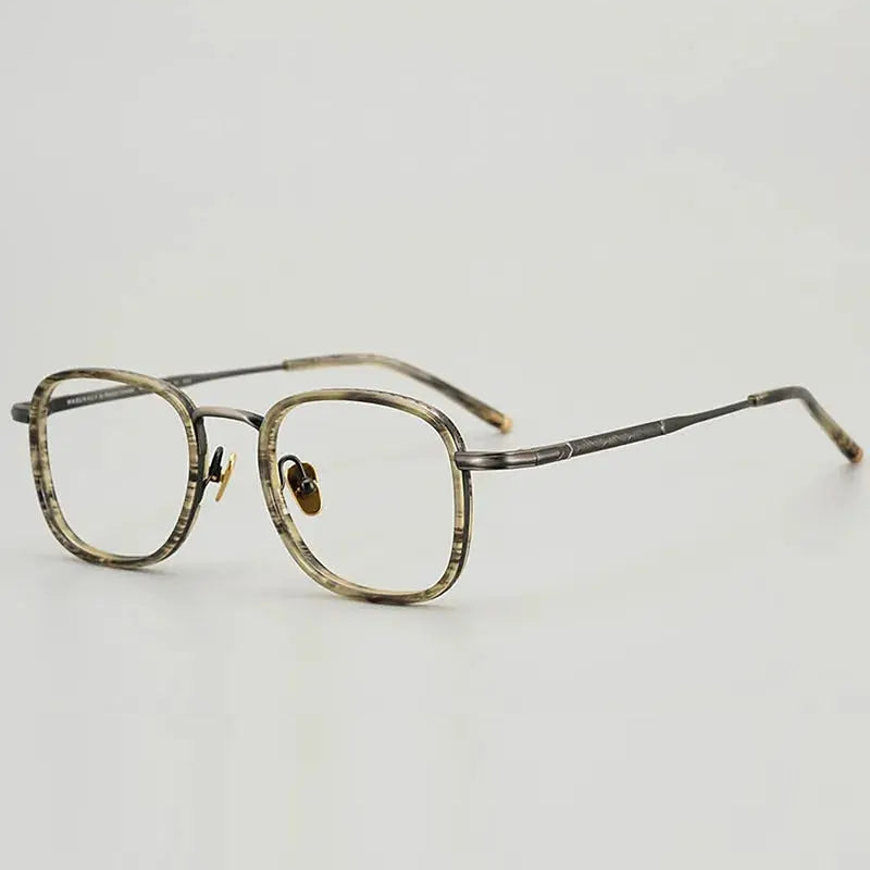 Aimee Unisex Full Rim Square Acetate Titanium Eyeglasses 21140