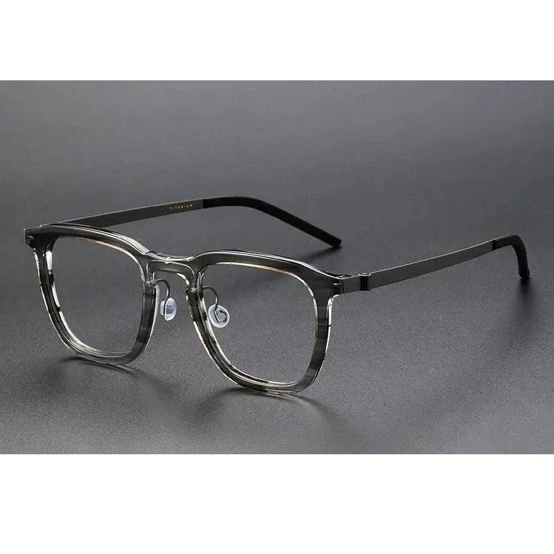 Aimee Unisex Full Rim Square Titanium Acetate Eyeglasses 81263