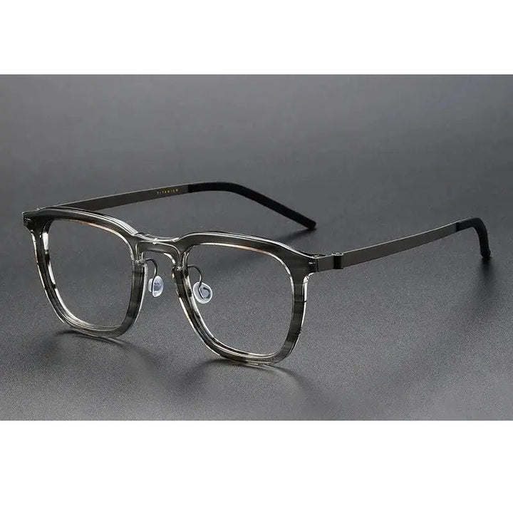 Aimee Unisex Full Rim Square Titanium Acetate Eyeglasses 81263