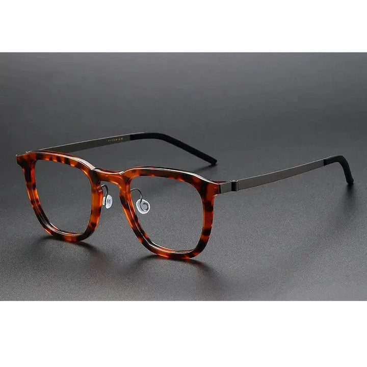 Aimee Unisex Full Rim Square Titanium Acetate Eyeglasses 81263