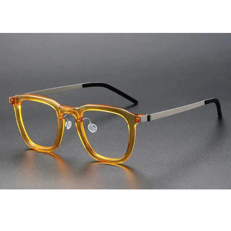 Aimee Unisex Full Rim Square Titanium Acetate Eyeglasses 81263