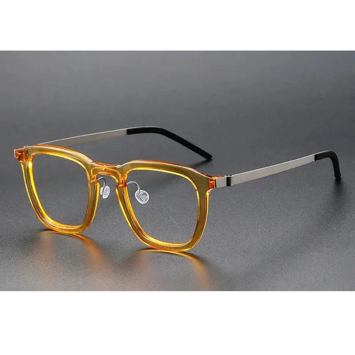 Aimee Unisex Full Rim Square Titanium Acetate Eyeglasses 81263