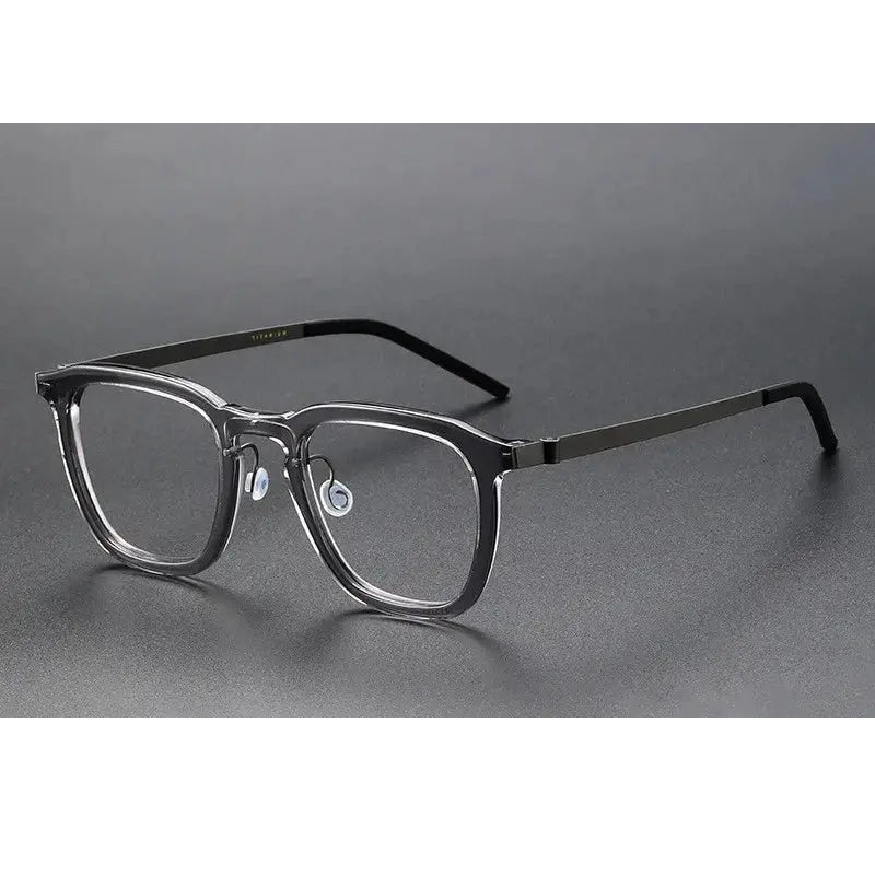 Aimee Unisex Full Rim Square Titanium Acetate Eyeglasses 81263