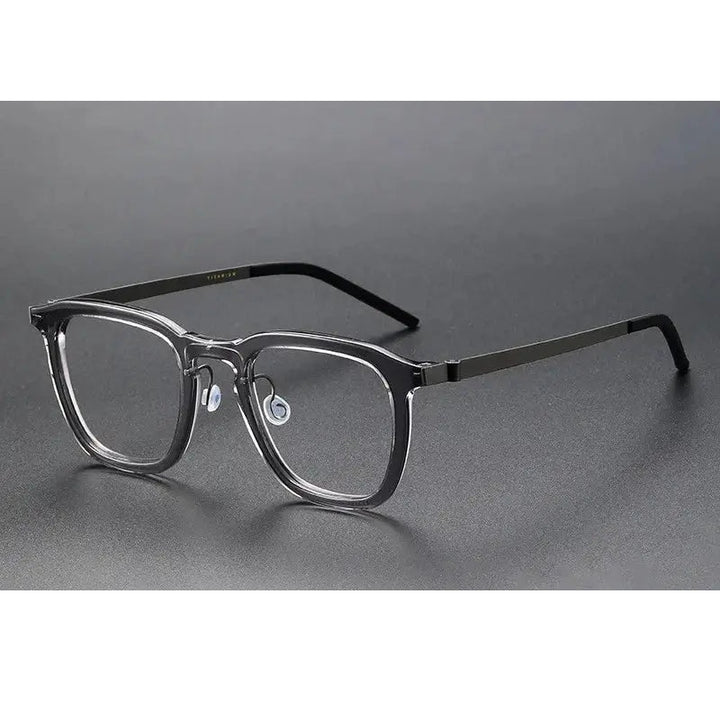 Aimee Unisex Full Rim Square Titanium Acetate Eyeglasses 81263