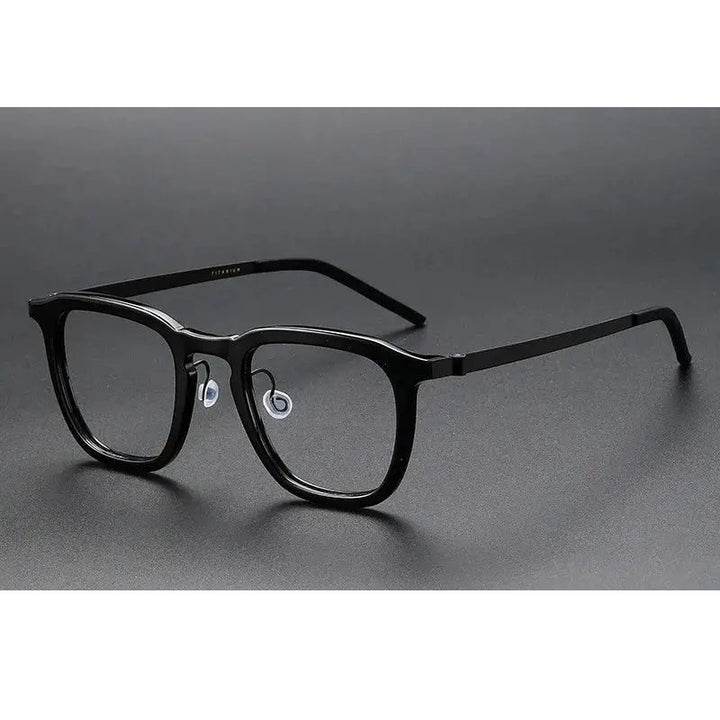 Aimee Unisex Full Rim Square Titanium Acetate Eyeglasses 81263
