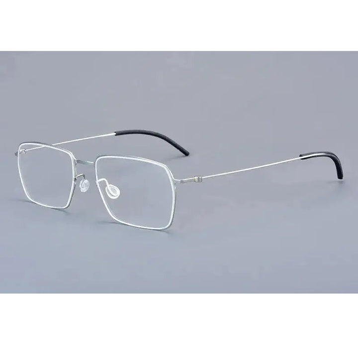 Aimee Unisex Full Rim Square Screwless Titanium Eyeglasses 15509