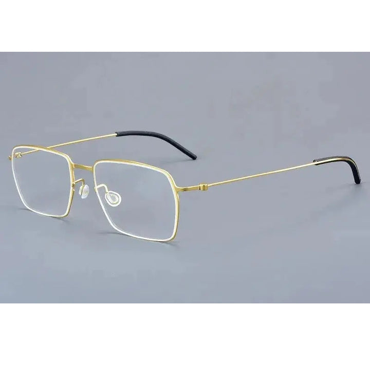 Aimee Unisex Full Rim Square Screwless Titanium Eyeglasses 15509
