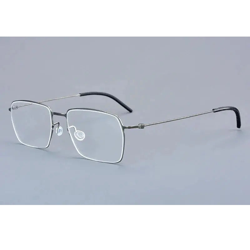 Aimee Unisex Full Rim Square Screwless Titanium Eyeglasses 15509