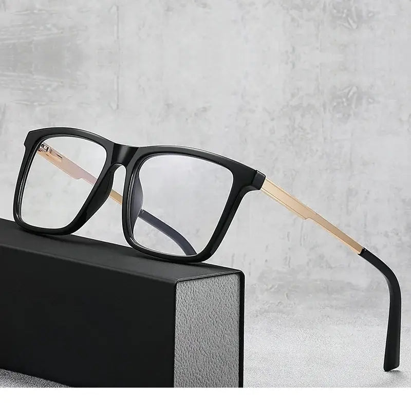 Momoja Unisex Full Rim Square Tr 90 Alloy Eyeglasses 93550