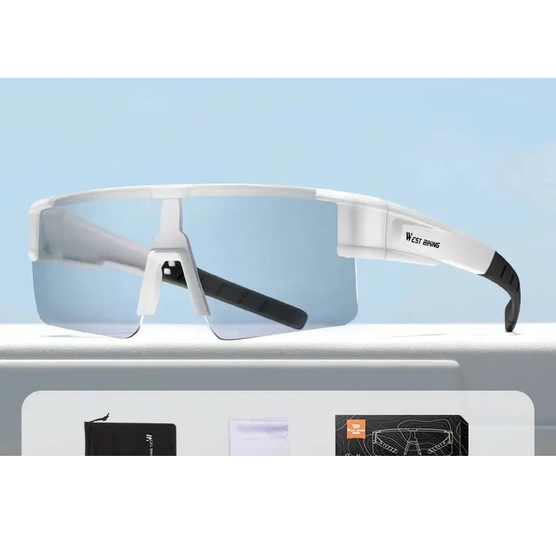 West Biking Unisex Semi Rim Square Over Frame Polycarbonate Sunglasses 770703