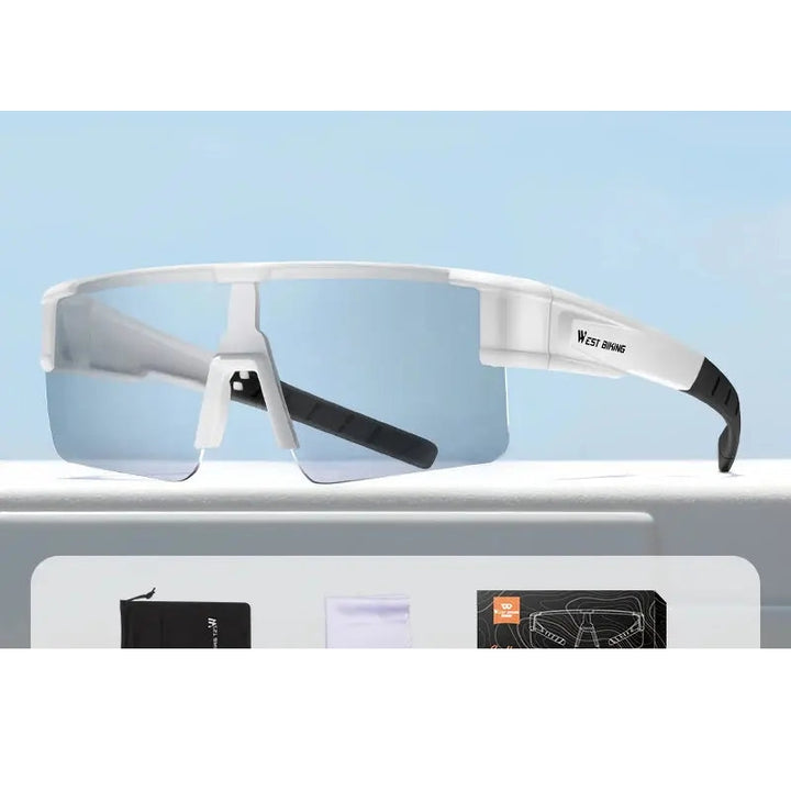West Biking Unisex Semi Rim Square Over Frame Polycarbonate Sunglasses 770703
