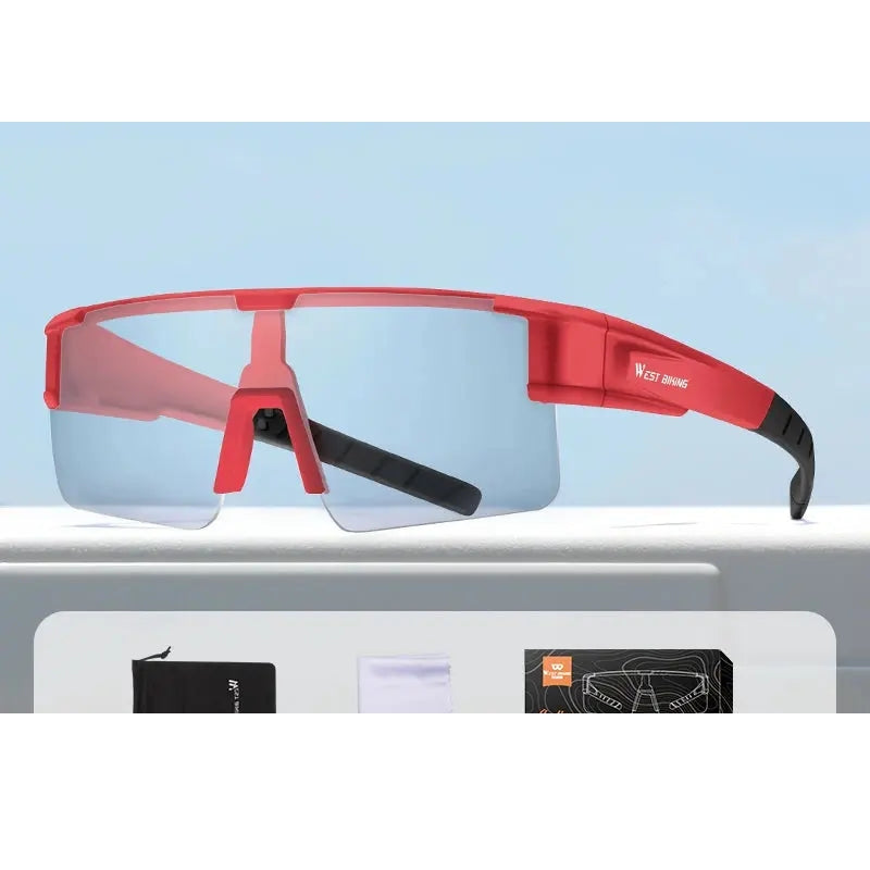 West Biking Unisex Semi Rim Square Over Frame Polycarbonate Sunglasses 770703