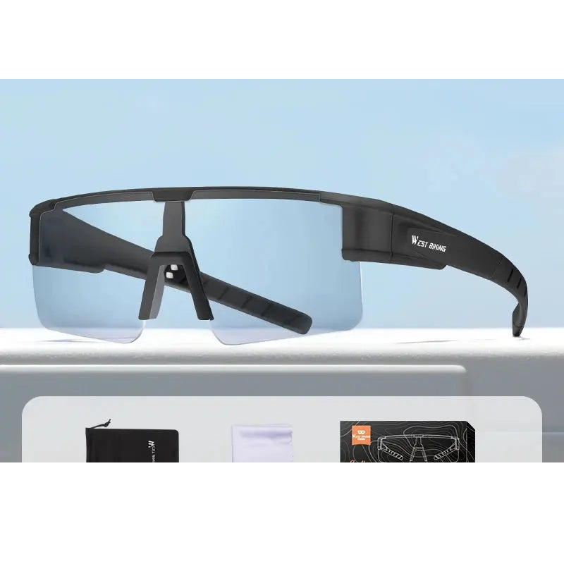West Biking Unisex Semi Rim Square Over Frame Polycarbonate Sunglasses 770703