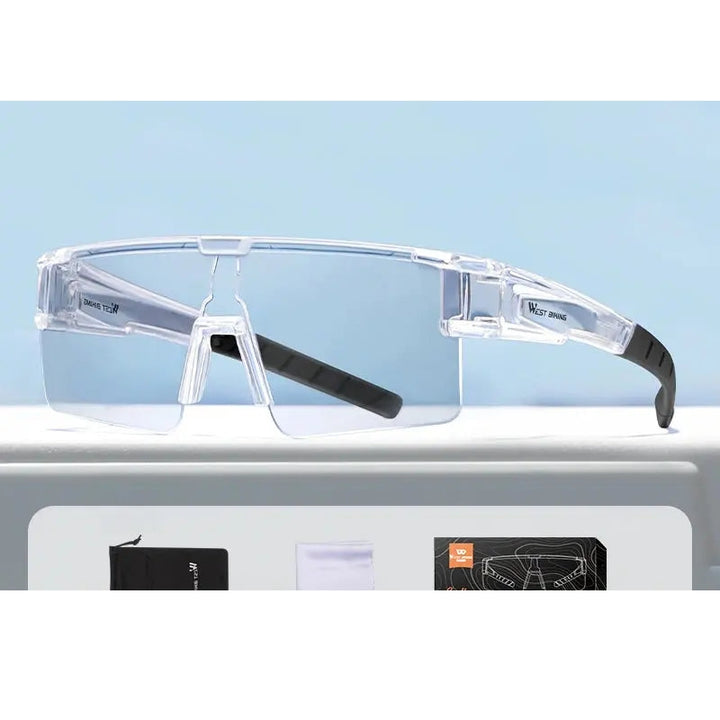 West Biking Unisex Semi Rim Square Over Frame Polycarbonate Sunglasses 770703