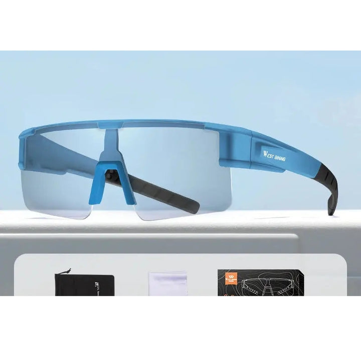 West Biking Unisex Semi Rim Square Over Frame Polycarbonate Sunglasses 770703