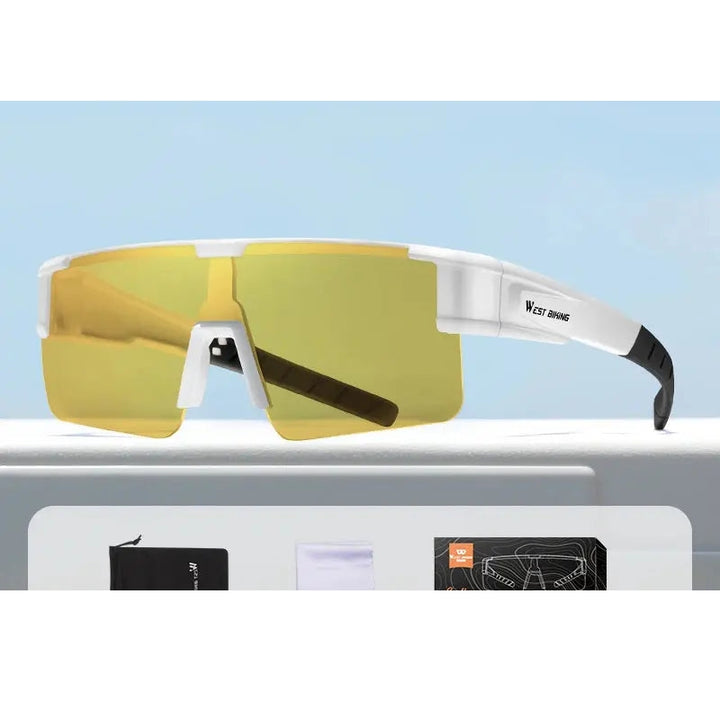 West Biking Unisex Semi Rim Square Over Frame Polycarbonate Sunglasses 770703
