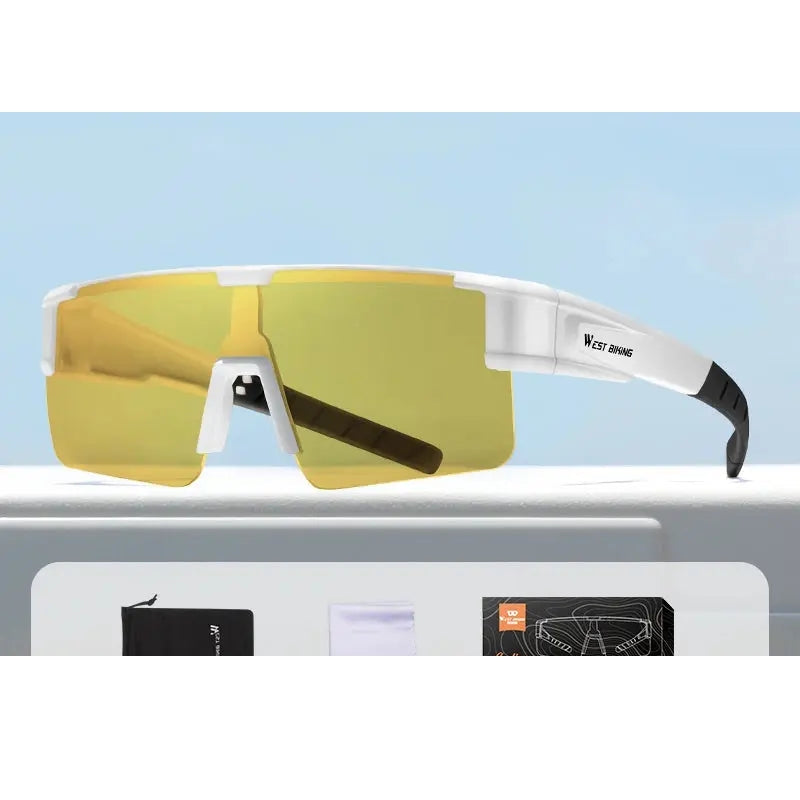 West Biking Unisex Semi Rim Square Polycarbonate Over Frame Polarized Sunglasses 9607931