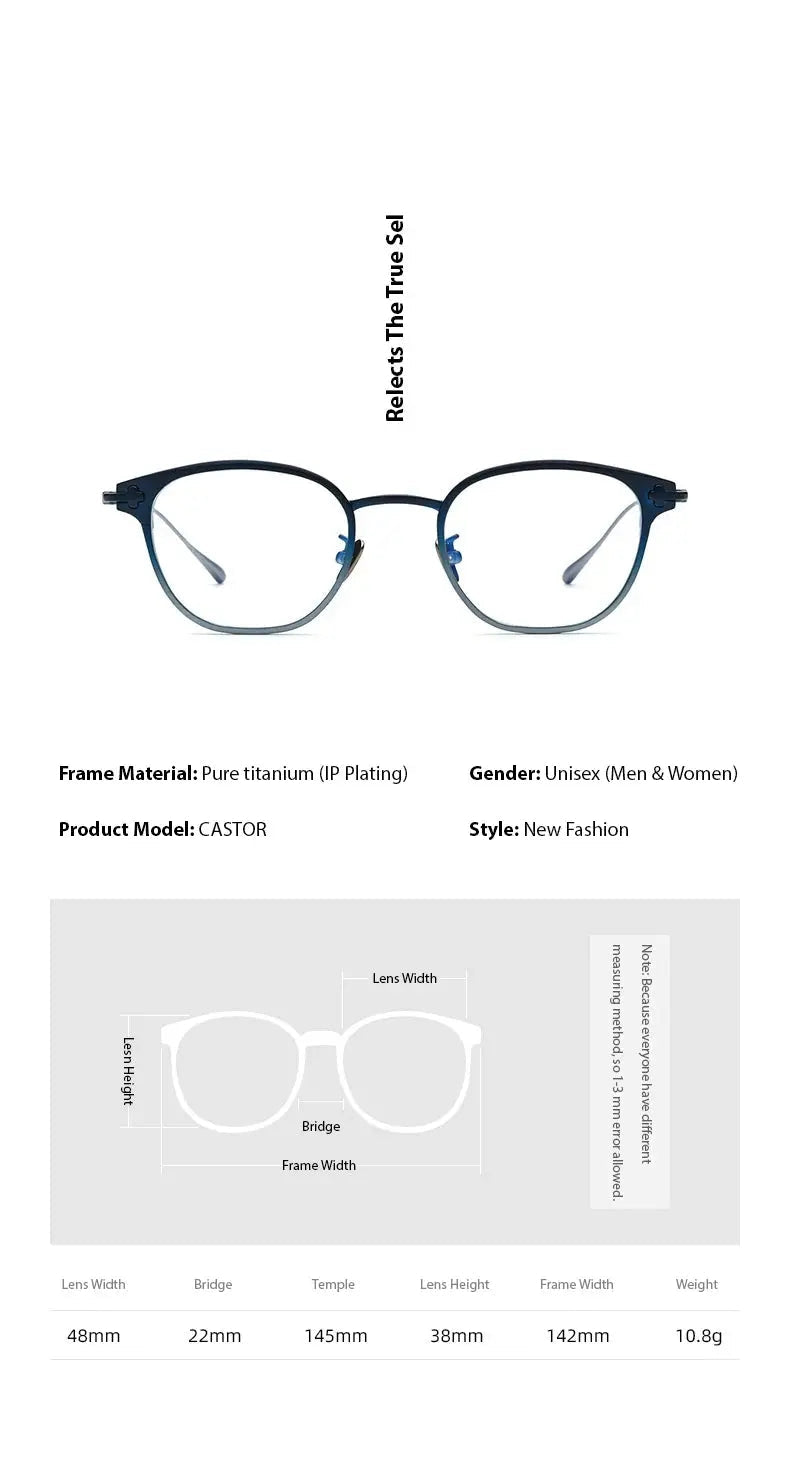 Chashma Ochki Unisex Full Rim Square Titanium Eyeglasses 314211