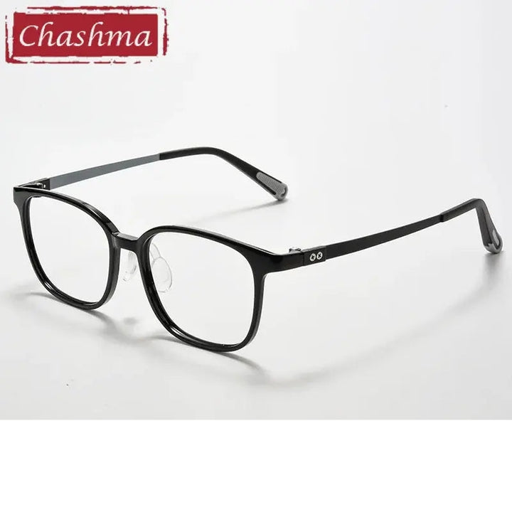 Chashma Ochki Unisex Full Rim Square Tr 90 Titanium Eyeglasses 699905