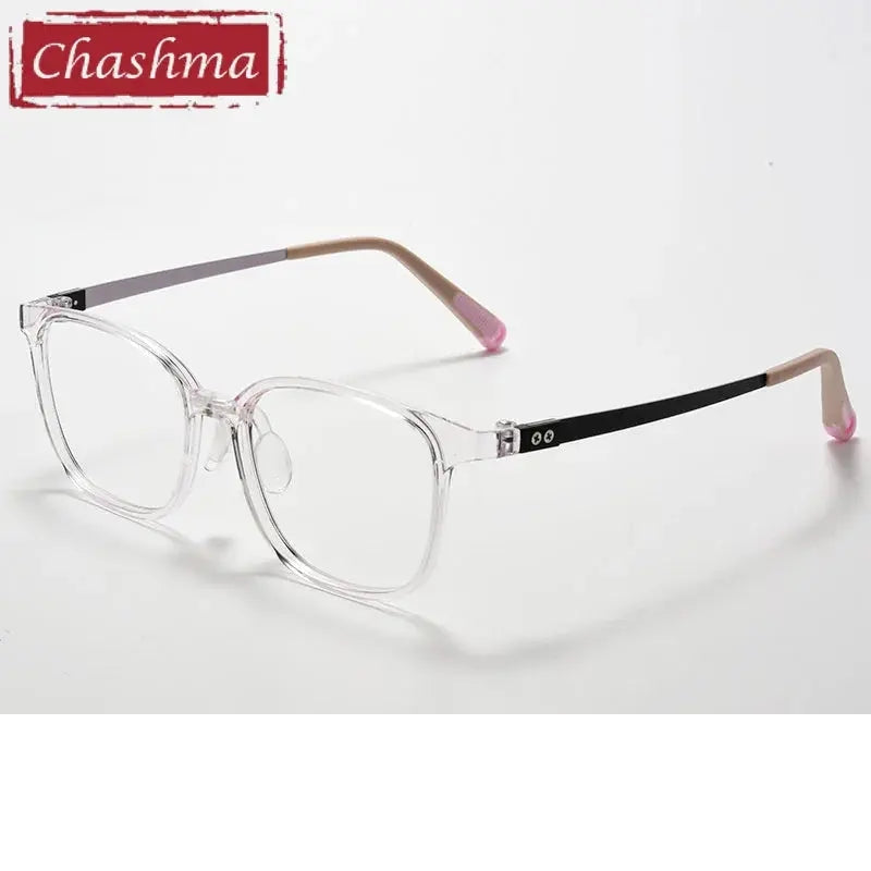 Chashma Ochki Unisex Full Rim Square Tr 90 Titanium Eyeglasses 699905