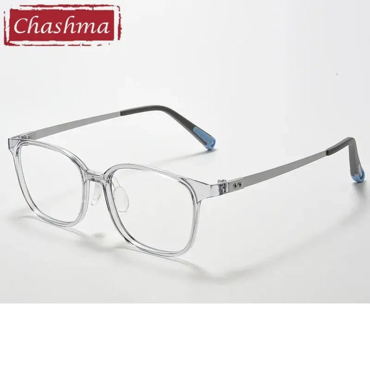 Chashma Ochki Unisex Full Rim Square Tr 90 Titanium Eyeglasses 699905