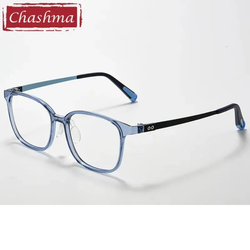 Chashma Ochki Unisex Full Rim Square Tr 90 Titanium Eyeglasses 699905