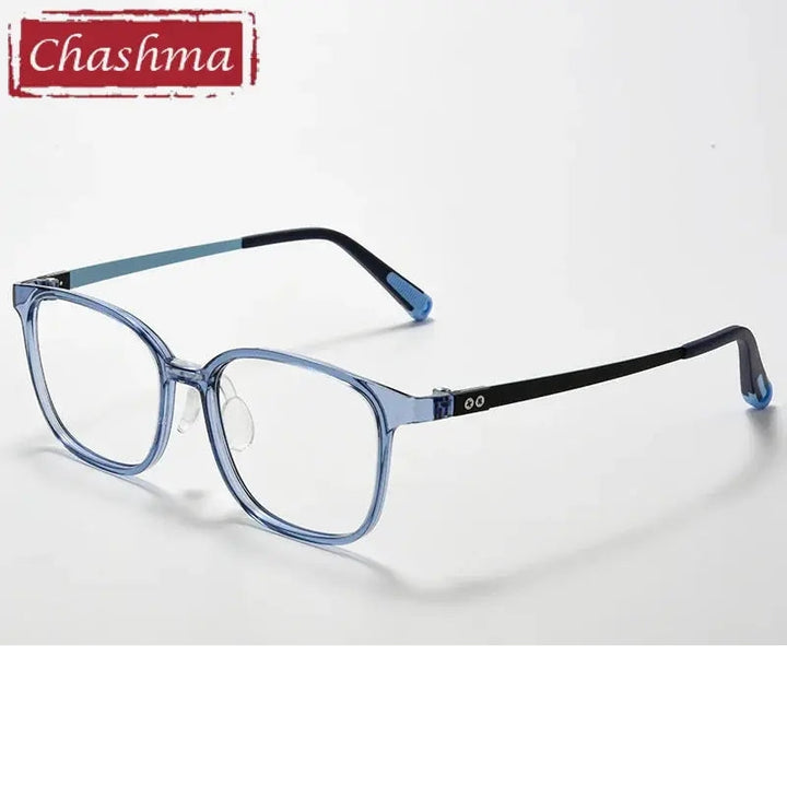 Chashma Ochki Unisex Full Rim Square Tr 90 Titanium Eyeglasses 699905