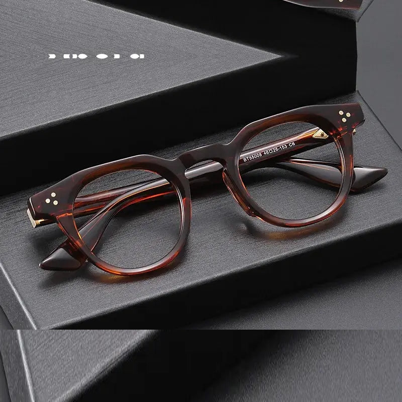 Xbora Unisex Full Rim Oval Brow Line Thick Acetate Eyeglasses 655008