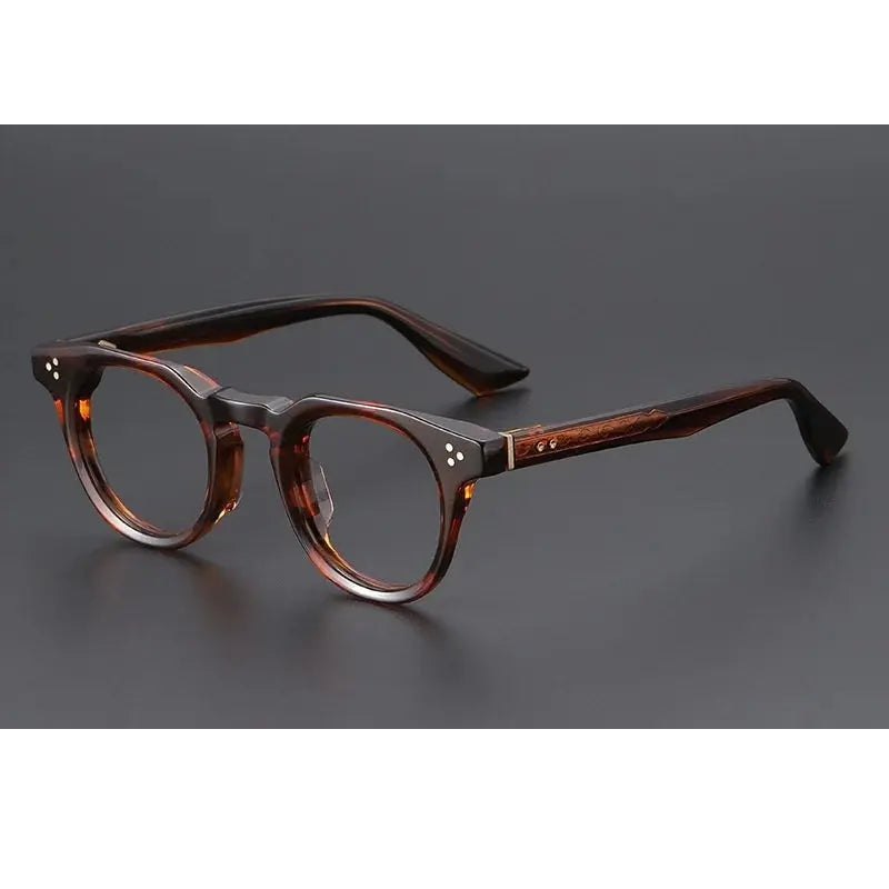 Xbora Unisex Full Rim Oval Brow Line Thick Acetate Eyeglasses 655008