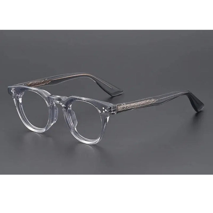 Xbora Unisex Full Rim Oval Brow Line Thick Acetate Eyeglasses 655008