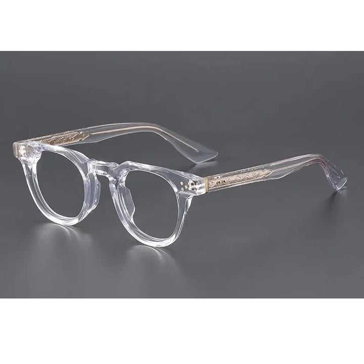Xbora Unisex Full Rim Oval Brow Line Thick Acetate Eyeglasses 655008