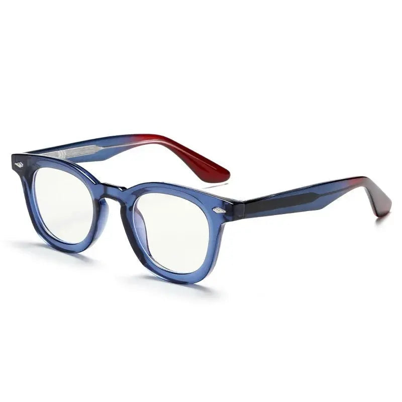 Xbora Unisex Full Rim Square Round Tr 90 Alloy Eyeglasses 542530