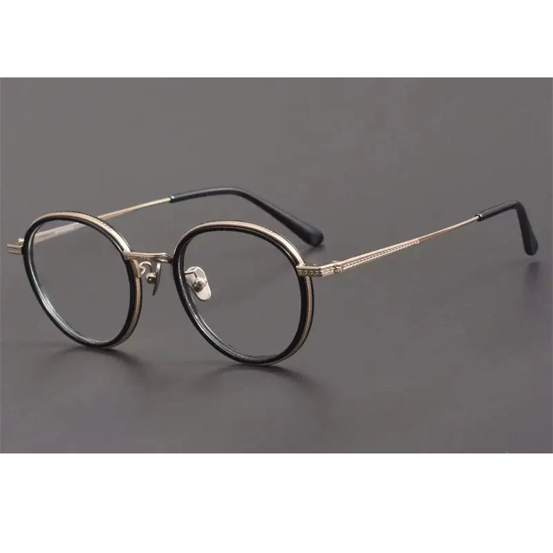 Chashma Unisex Full Rim Oval Round Acetate Titanium Eyeglasses 889027
