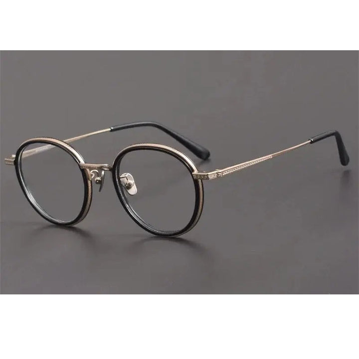 Chashma Unisex Full Rim Oval Round Acetate Titanium Eyeglasses 889027