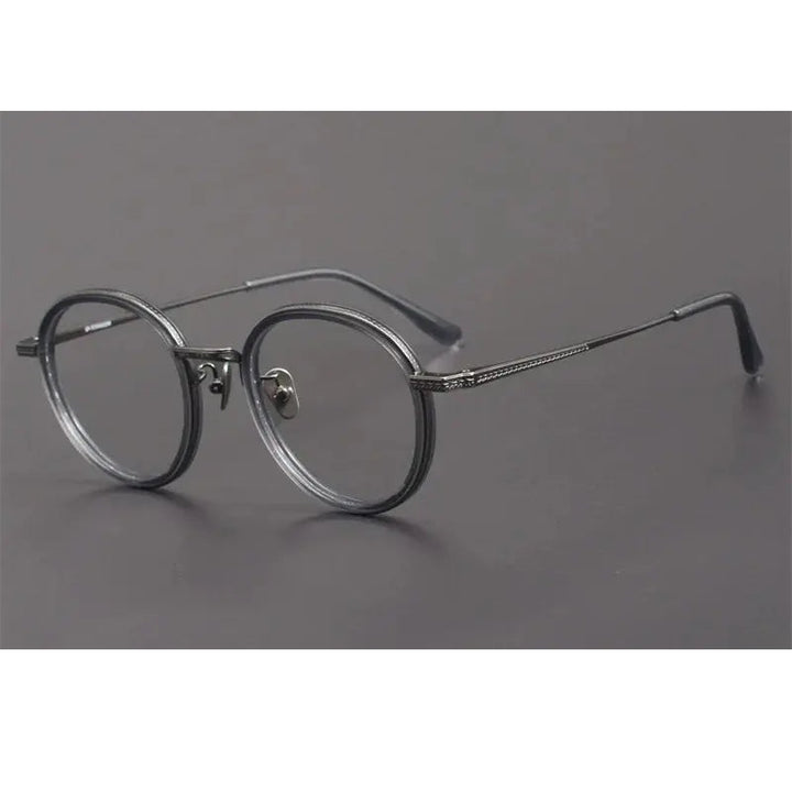 Chashma Unisex Full Rim Oval Round Acetate Titanium Eyeglasses 889027