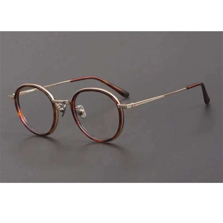 Chashma Unisex Full Rim Oval Round Acetate Titanium Eyeglasses 889027