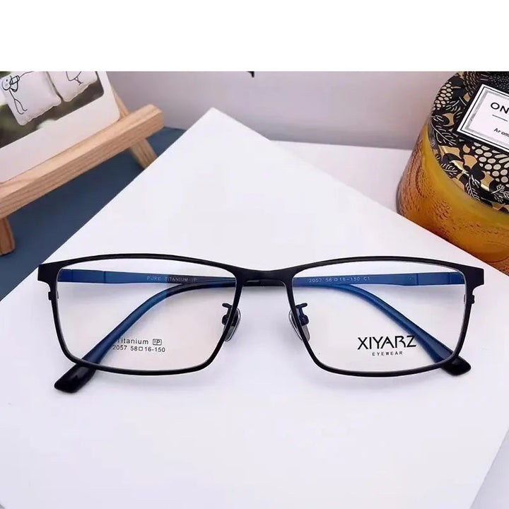 Chashma Unisex Full Rim Big Square Titanium Eyeglasses 882057