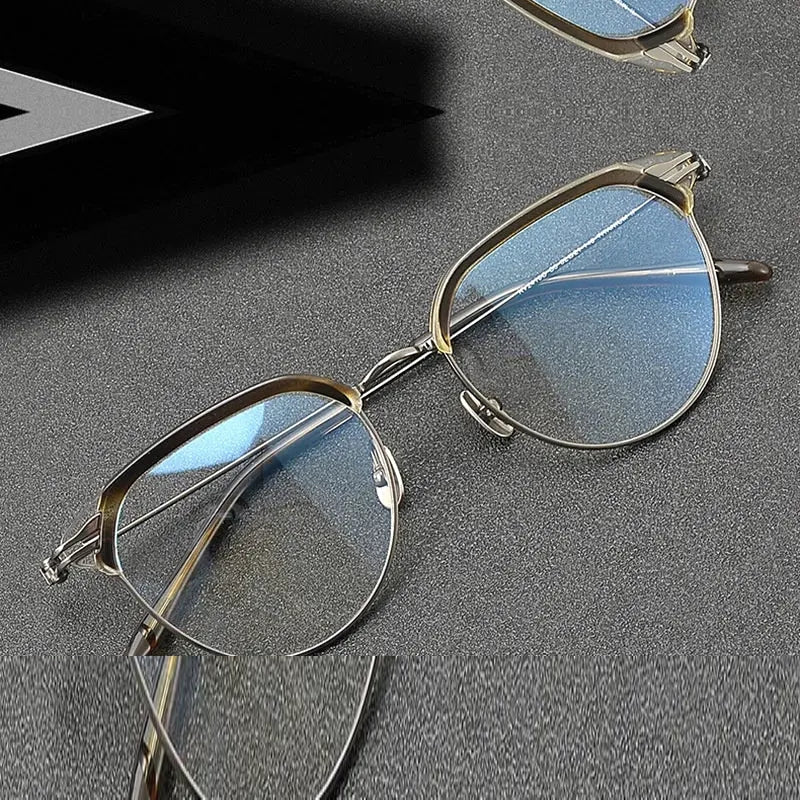 Chashma Unisex Full Rim Oval Round Acetate Titanium Eyeglasses 882410